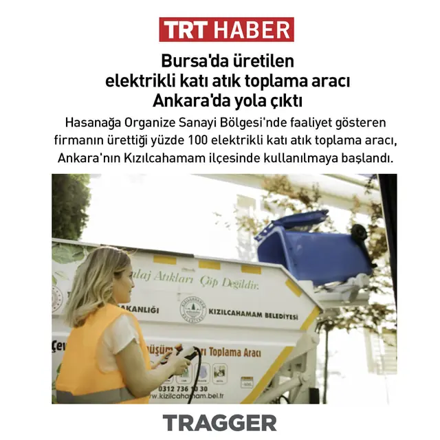 TRT Haber — Yerli elektrikli araç üretimi haber programı basın kupürü